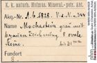 Etiketten zu Quarz (Chalcedon, Achat, Dendritenachat/Mokkastein) (NHMW-MIN-Ab5828)